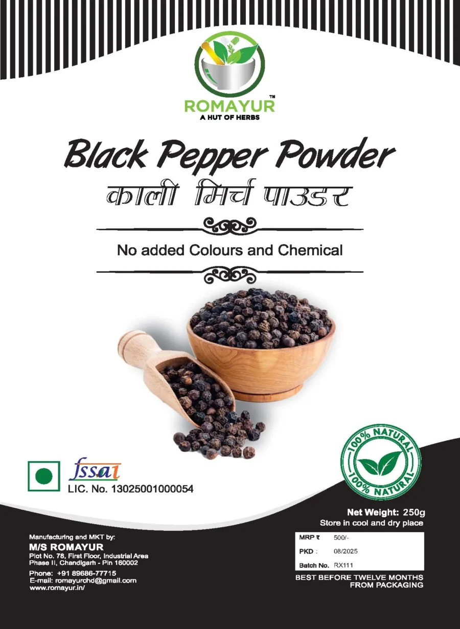 Kali Mirch Powder – Pure & Aromatic Black Pepper Powder